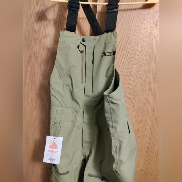 Trew Gear Chariot Bibs women's Medium Basalt Green - Picture 3 of 4